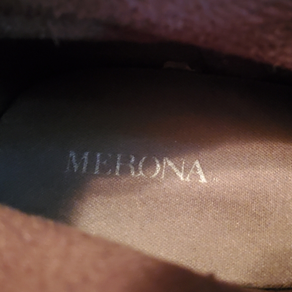 Women's Lorelle Wedge Olive Green Hiker Boots Shoes - Merona Size 11 - Picture 12 of 13